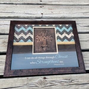 I can do all things through Christ who strengthens me wall decor art home sign
